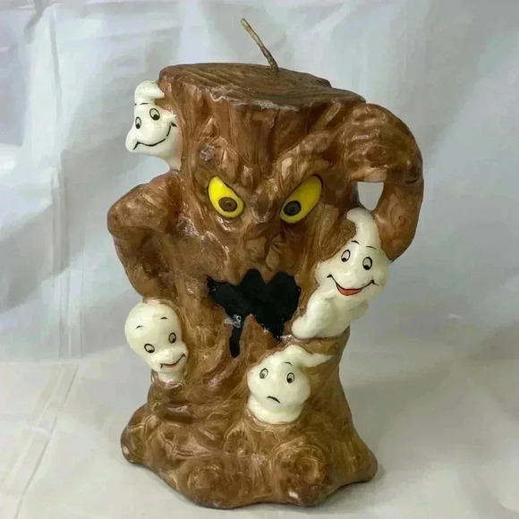 Vintage 1986 Casper the Friendly Ghost Halloween Tree Wax Candle NEW UNUSED - Picture 1 of 5